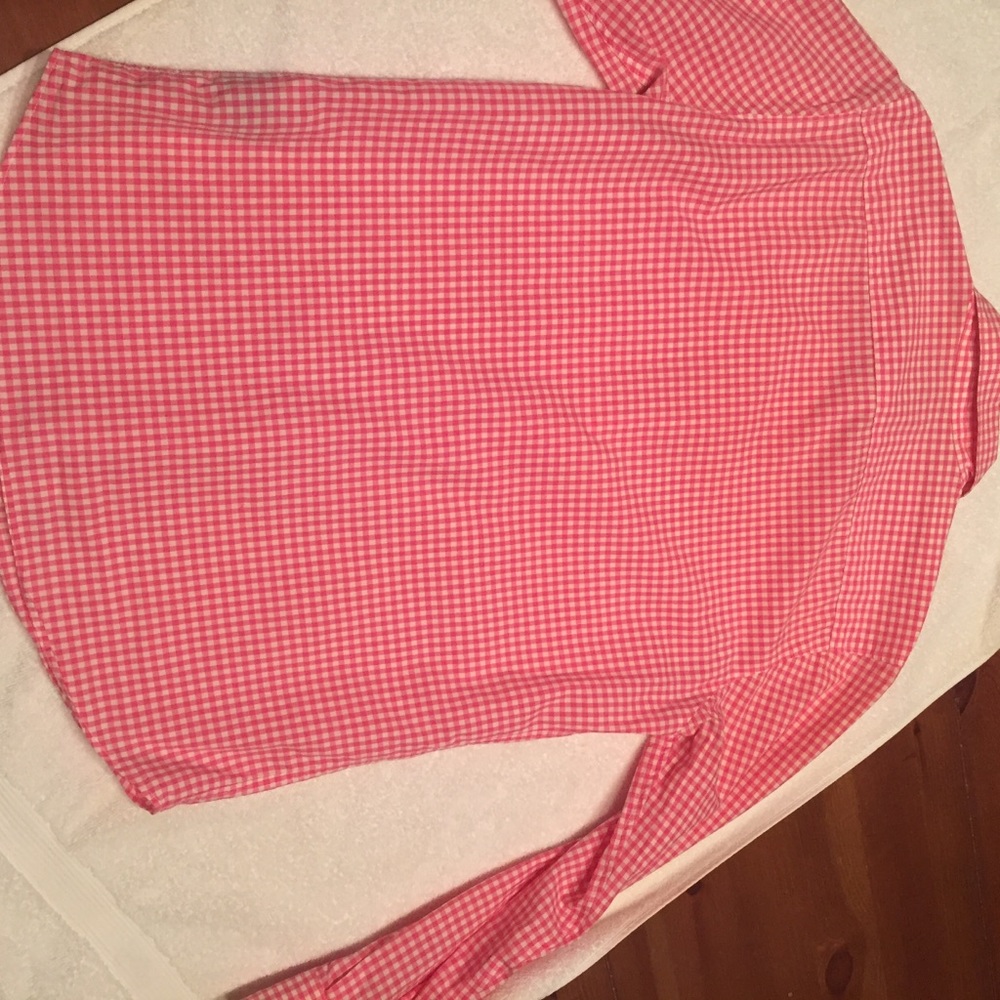 Facconable Pink Gingham Button Down S - image 3